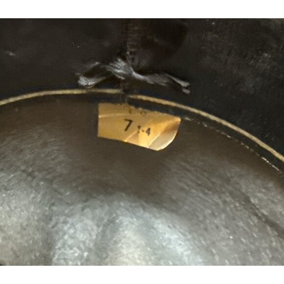 Stratton Sheriff Style FELT Hat Brim Oval Gray Sz 7 1/4 Self Forming USA - Picture 7 of 9